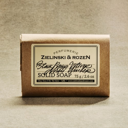 Zielinski & Rozen Solid Soap Black Pepper Vetiver Neroli Amber 75g - Amber spicy fragrance