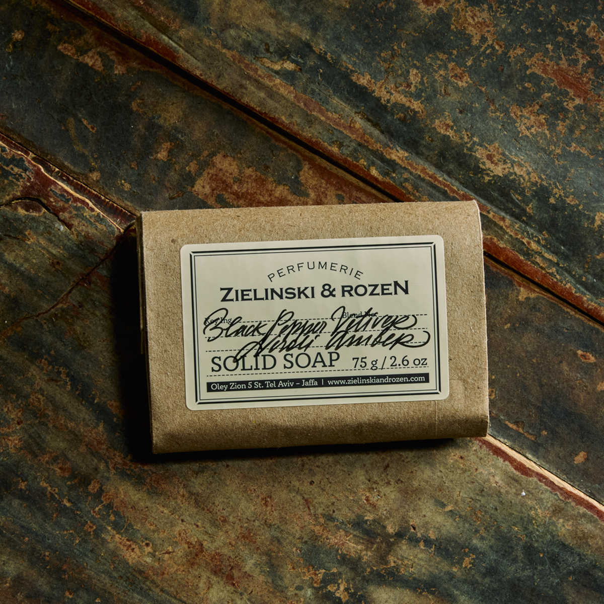 Zielinski & Rozen Solid Soap Black Pepper Vetiver Neroli Amber 75g - Amber spicy fragrance
