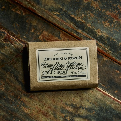 Zielinski & Rozen Solid Soap Black Pepper Vetiver Neroli Amber 75g - Amber spicy fragrance