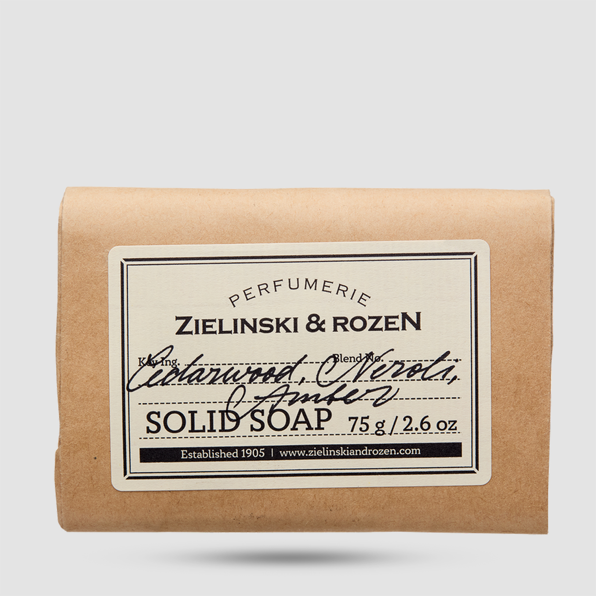 Zielinski & Rozen Σαπούνι Μπάρα Cedarwood Neroli Amber 75g - Ξυλώδες άρωμα