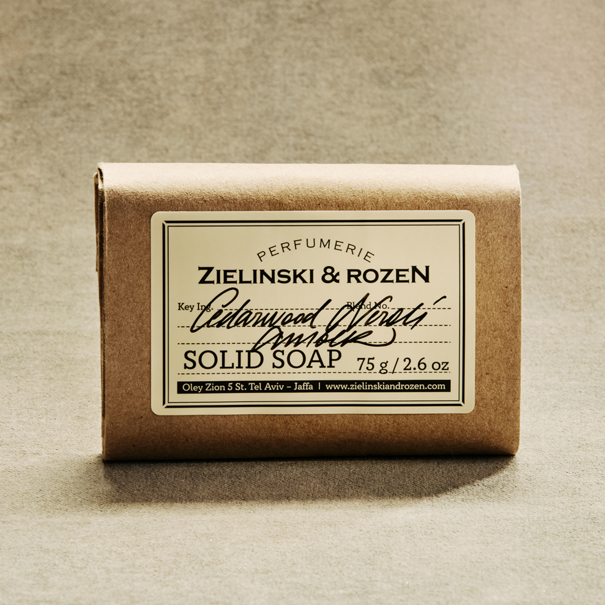 Zielinski & Rozen Σαπούνι Μπάρα Cedarwood Neroli Amber 75g - Ξυλώδες άρωμα