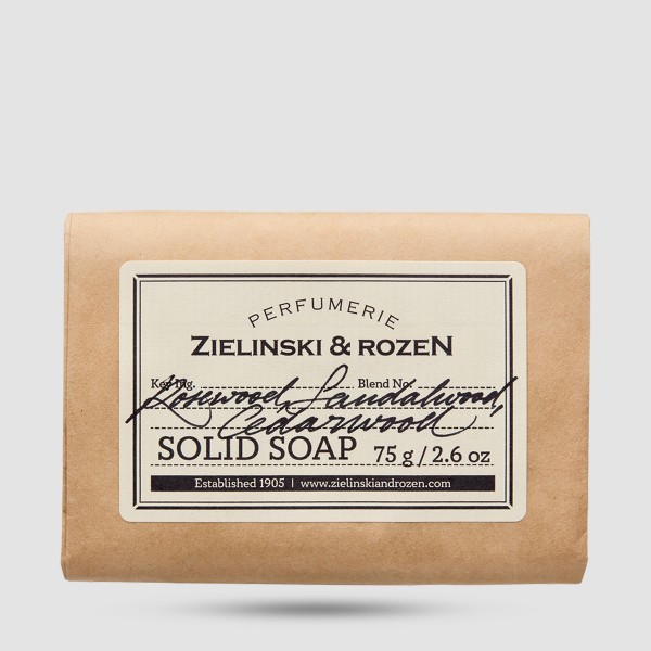 Σαπούνι σε Μπάρα Rosewood, Sandalwood, Cedarwood 75g – Zielinski & Rozen