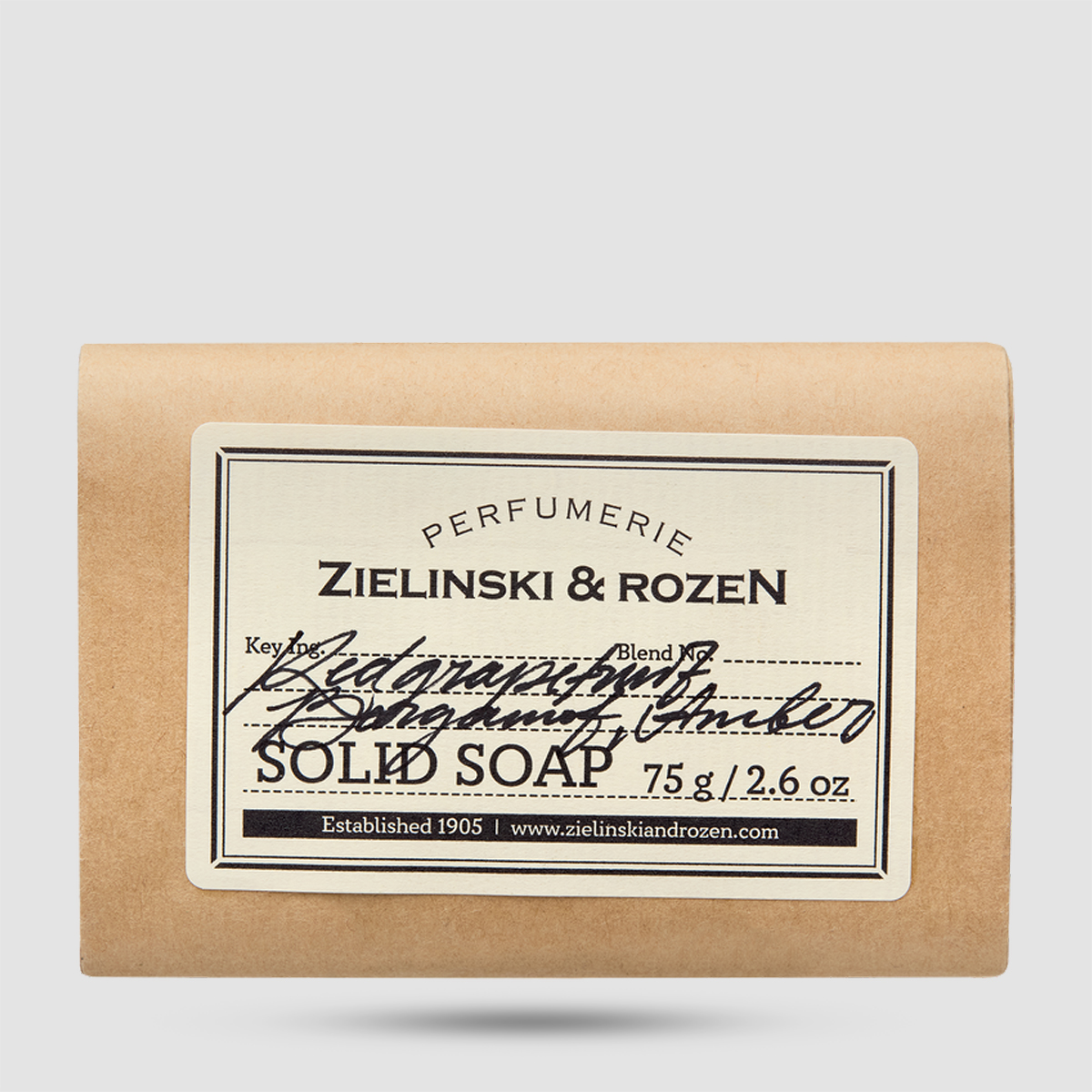 Zielinski & Rozen Σαπούνι Μπάρα Red Grapefruit Bergamot Amber 75g - Φρέσκο εσπεριδοειδές