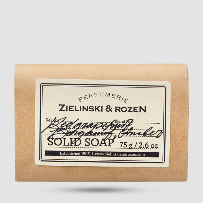 Σαπούνι σε Μπάρα Red Grapefruit, Bergamot, Amber 75g – Zielinski & Rozen