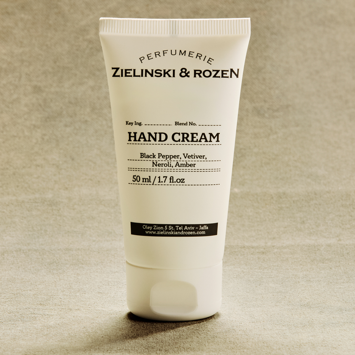 Zielinski & Rozen Κρέμα Χεριών Black Pepper Vetiver Neroli Amber 50ml - Ξυλώδες πικάντικο άρωμα