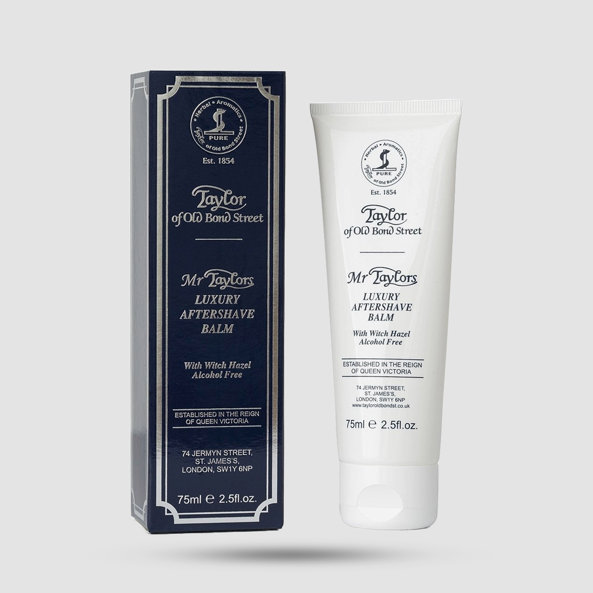 Mr Taylor Luxury Aftershave Cream 75ml Taylor of Old Bond Street - Alcohol-free aftershave with witch hazel