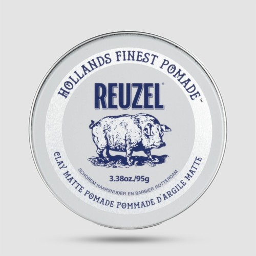 Reuzel Clay Matte Pomade 95g - Πομάδα styling με φυσική πήλο και matte φινίρισμα