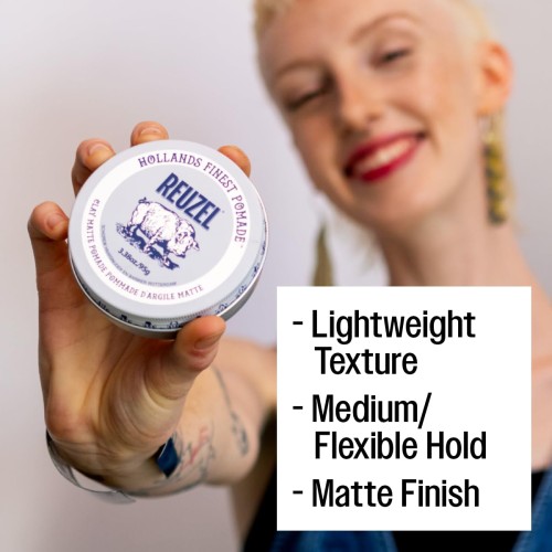 Reuzel Clay Matte Pomade 95g - Πομάδα styling με φυσική πήλο και matte φινίρισμα
