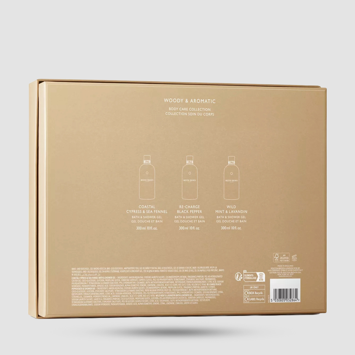 Σετ Αφρόλουτρων Molton Brown Woody & Aromatic – 3 x 300ml