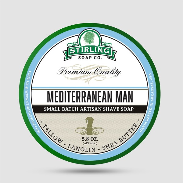 Stirling Soap Company Mediterranean Man Σαπούνι Ξυρίσματος 155g