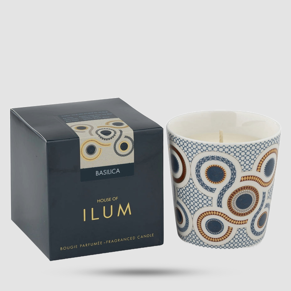 House of Ilum Basilica 260g - Αρωματικό κερί χώρου λιβάνι κεχριμπάρι πορσελάνη