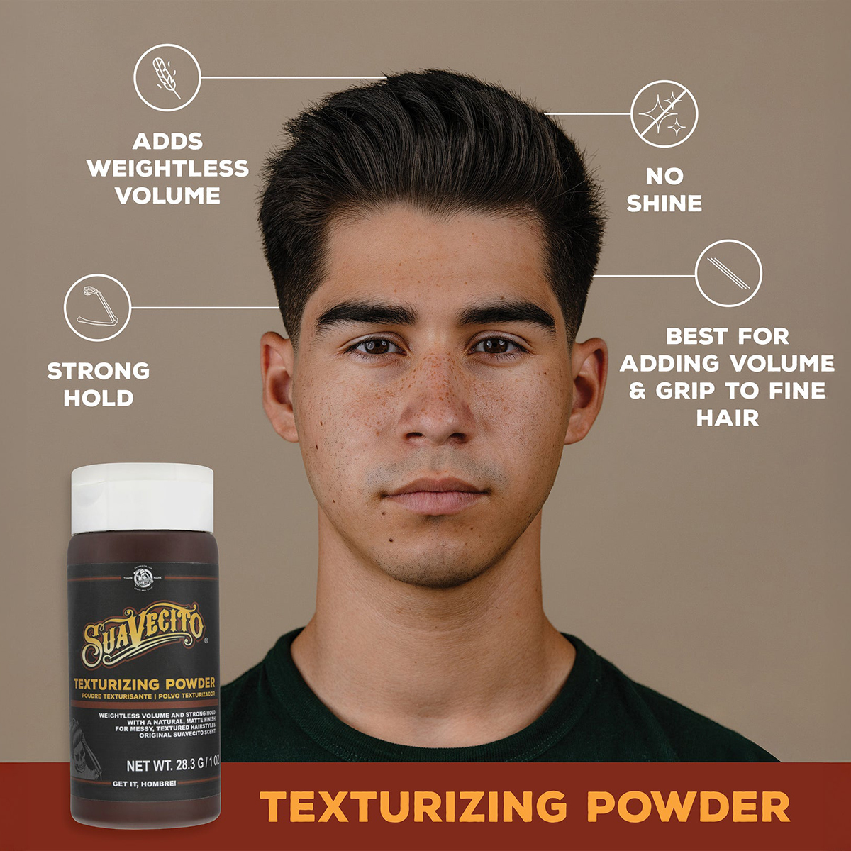 Suavecito Texturizing Powder 28.3g - Πούδρα όγκου ματ φινίρισμα λεπτά μαλλιά