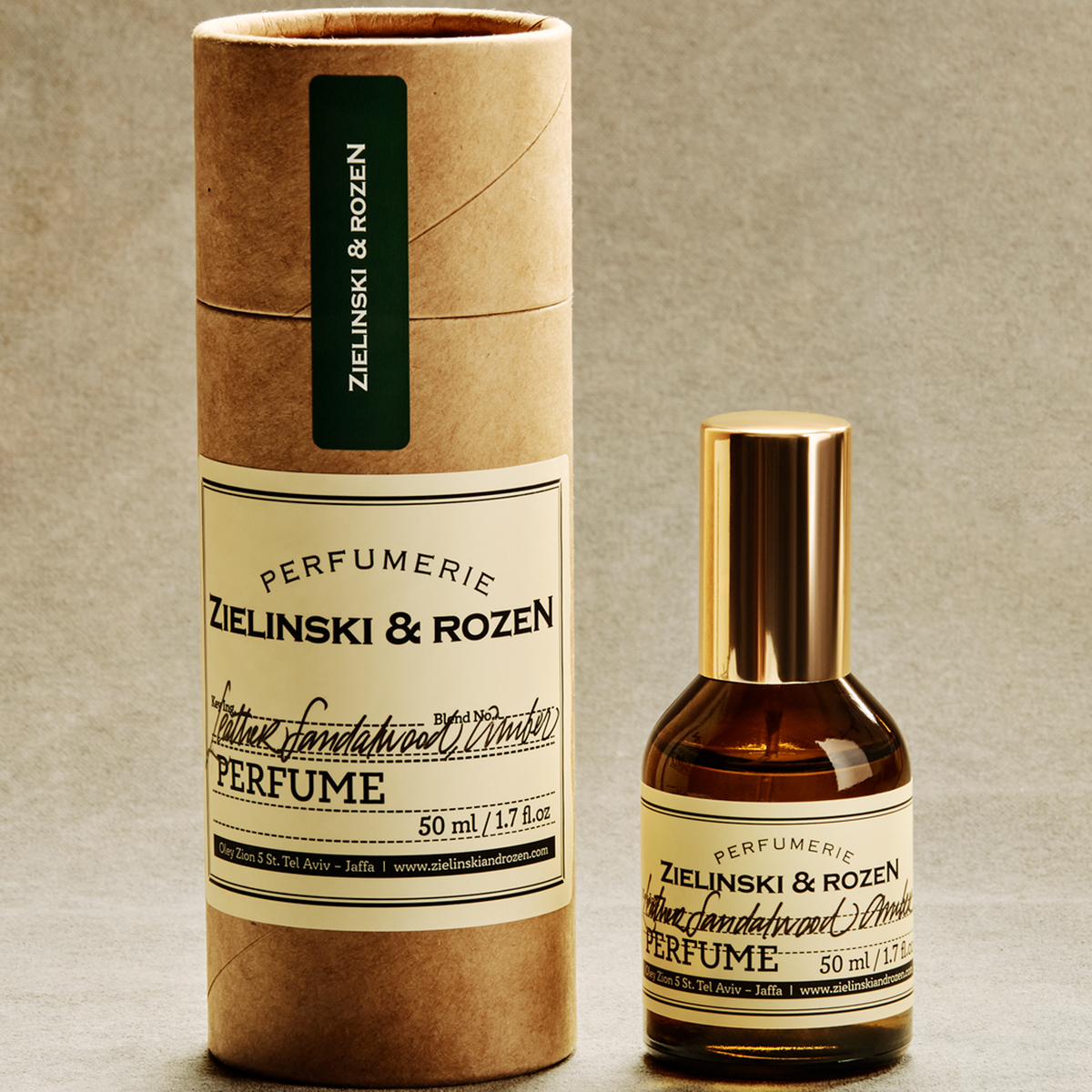 Zielinski & Rozen Eau de Parfum Leather Sandalwood Amber 50ml - Woody Oriental Unisex Fragrance