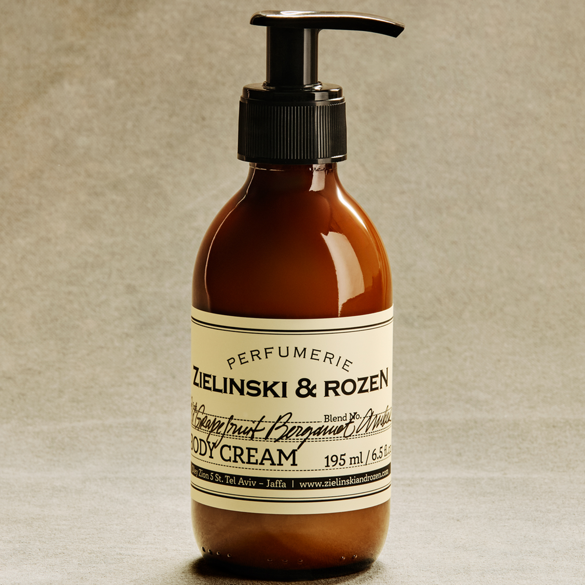 Zielinski & Rozen Body Cream Red Grapefruit Bergamot Amber 195ml - Πολυτελής Κρέμα Σώματος Fresh Citrus