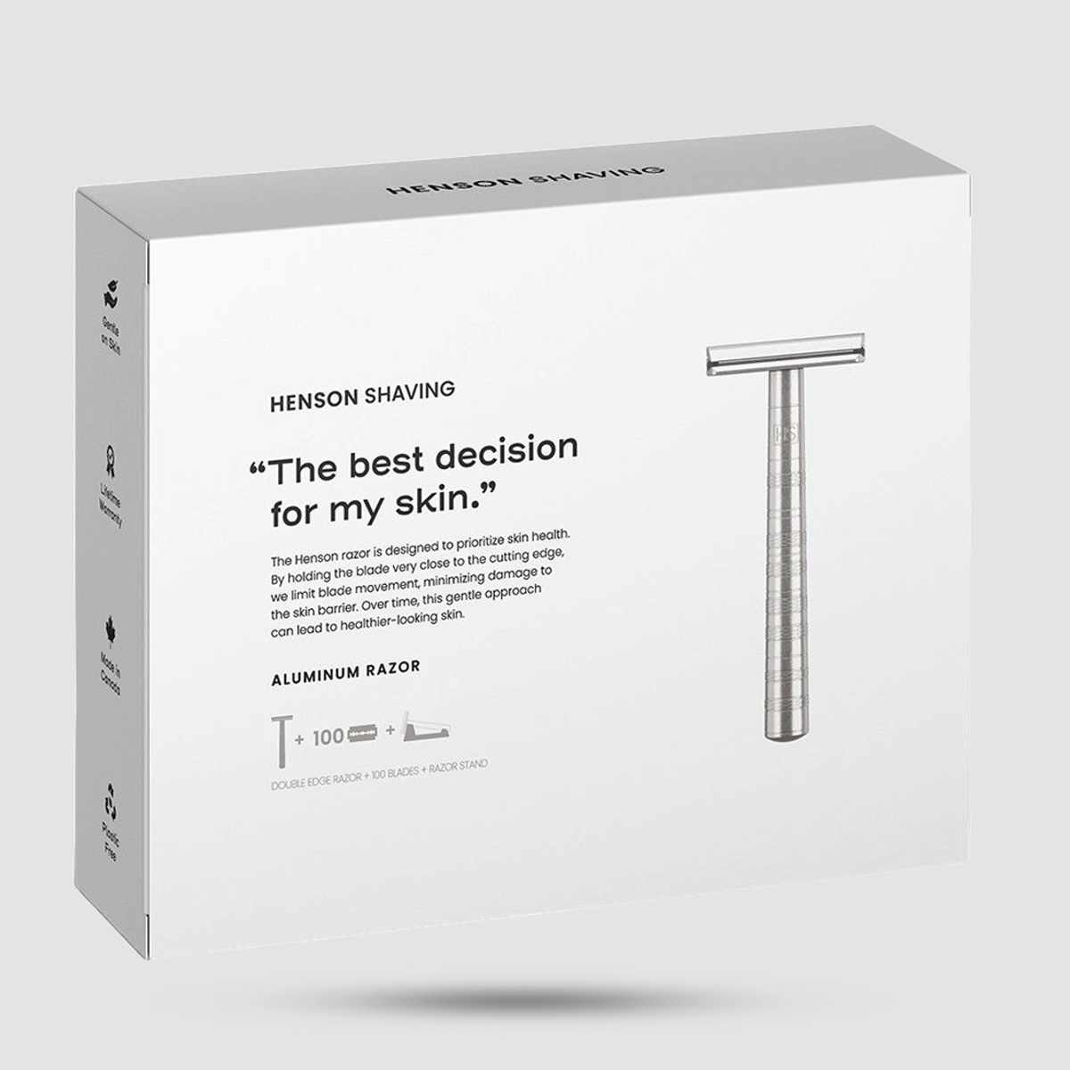 Henson AL13 Shave Kit Mild - Σετ Ξυρίσματος Aircraft Aluminum με Βάση και 100 Λεπίδες