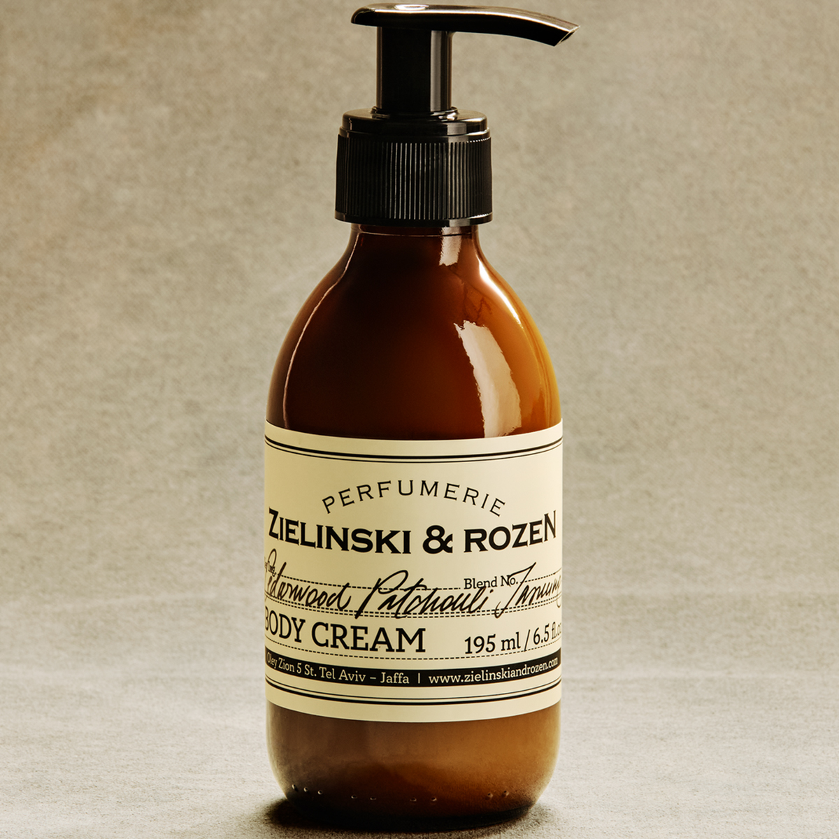 Zielinski & Rozen Body Cream Cedarwood Patchouli Jasmine 195ml - Amber Woody