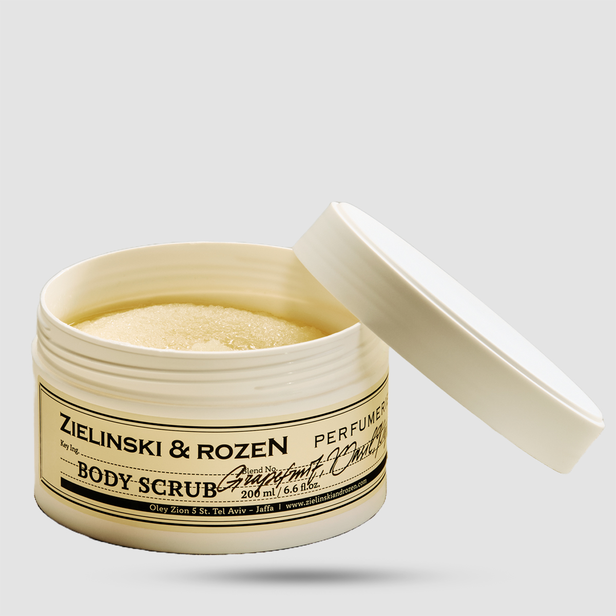 Zielinski & Rozen Body Scrub Grapefruit Basil Petitgrain 200ml - Scrub με Αλάτι Νεκράς Θάλασσας και Αμυγδαλέλαιο