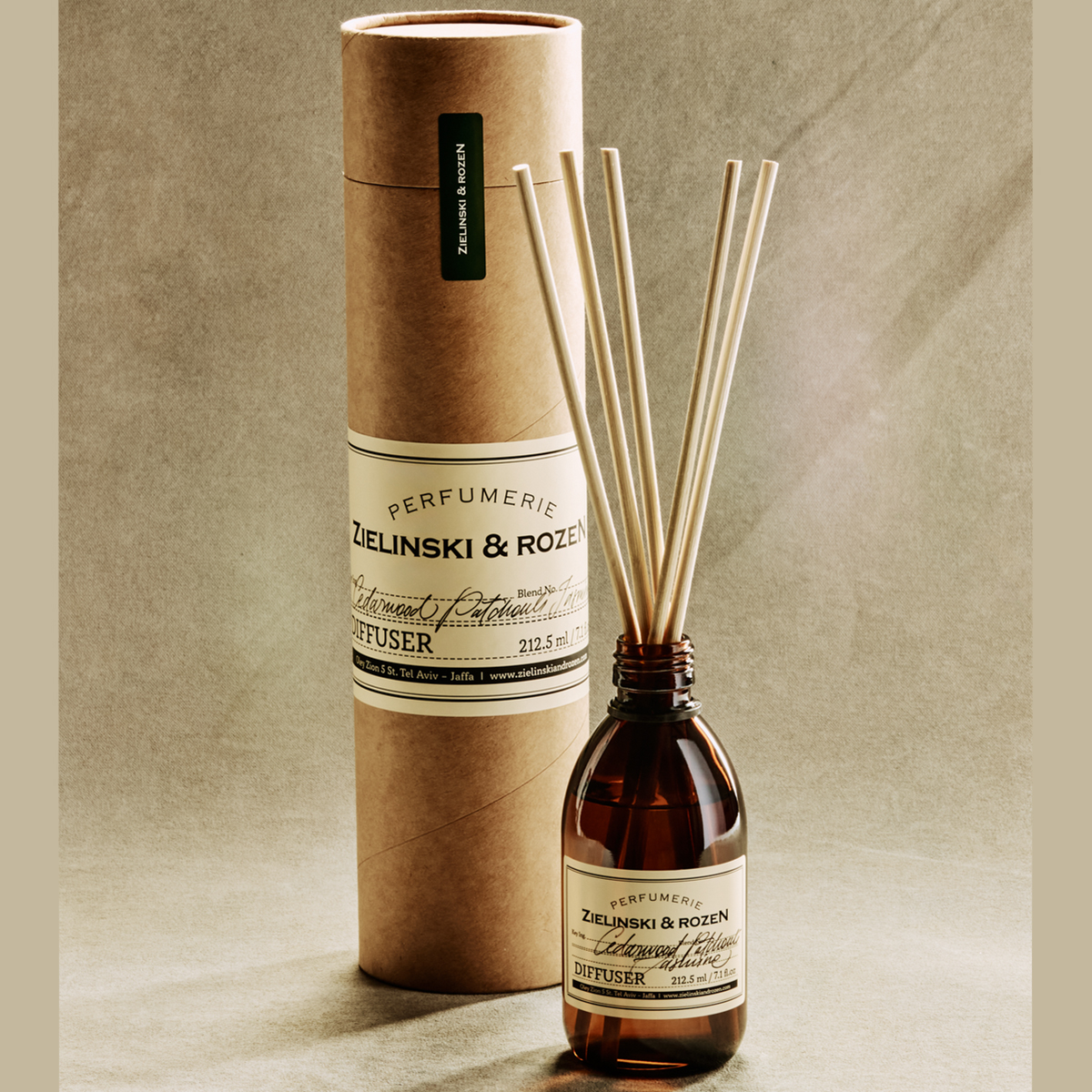 Zielinski & Rozen Diffuser Cedarwood Patchouli Jasmine 212ml - Amber Woody