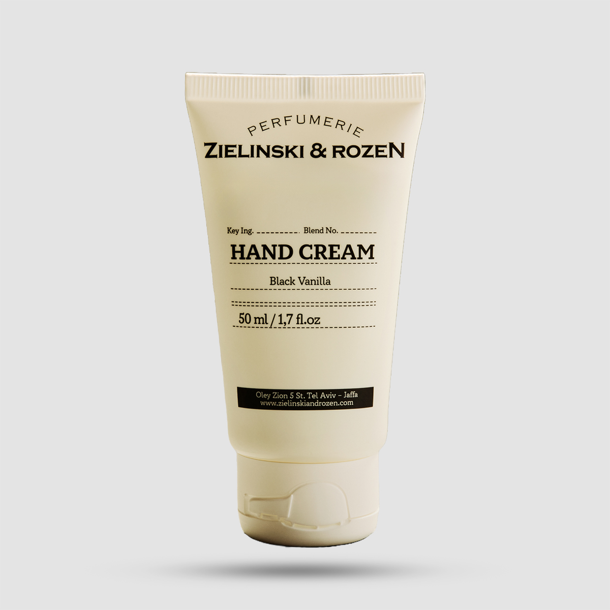 Zielinski & Rozen Hand Cream Black Vanilla 50ml - Nourishing Cream with Vitamin E