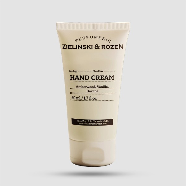 Hand Cream Amberwood, Vanilla, Davana 50ml – Zielinski & Rozen
