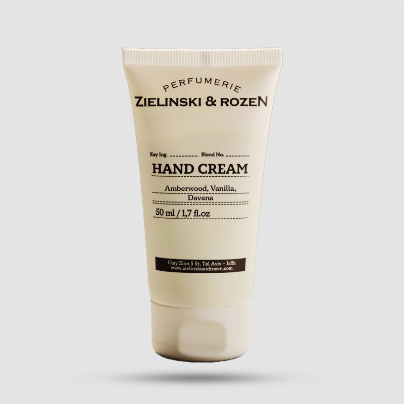 Hand Cream Amberwood, Vanilla, Davana 50ml – Zielinski & Rozen