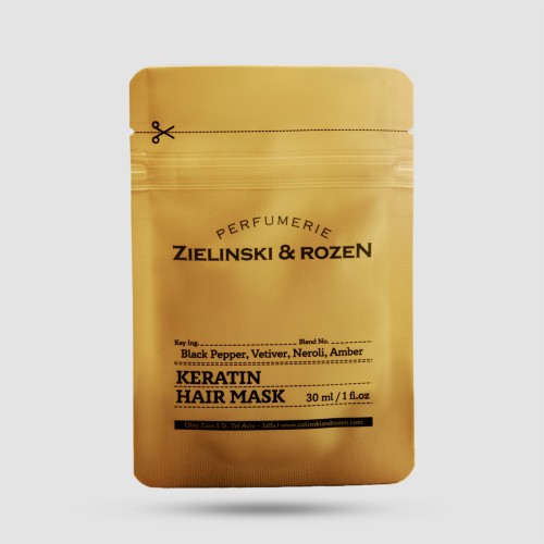 Zielinski & Rozen Keratin Hair Mask Black Pepper Vetiver Neroli Amber 30ml - Intensive Keratin Treatment