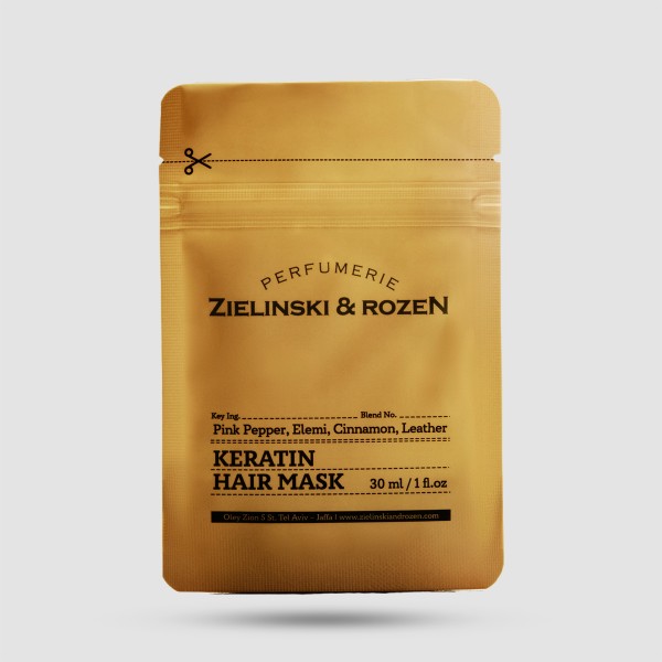 Keratin Hair Mask Pink Pepper, Elemi, Cinnamon, Leather 30ml – Zielinski & Rozen
