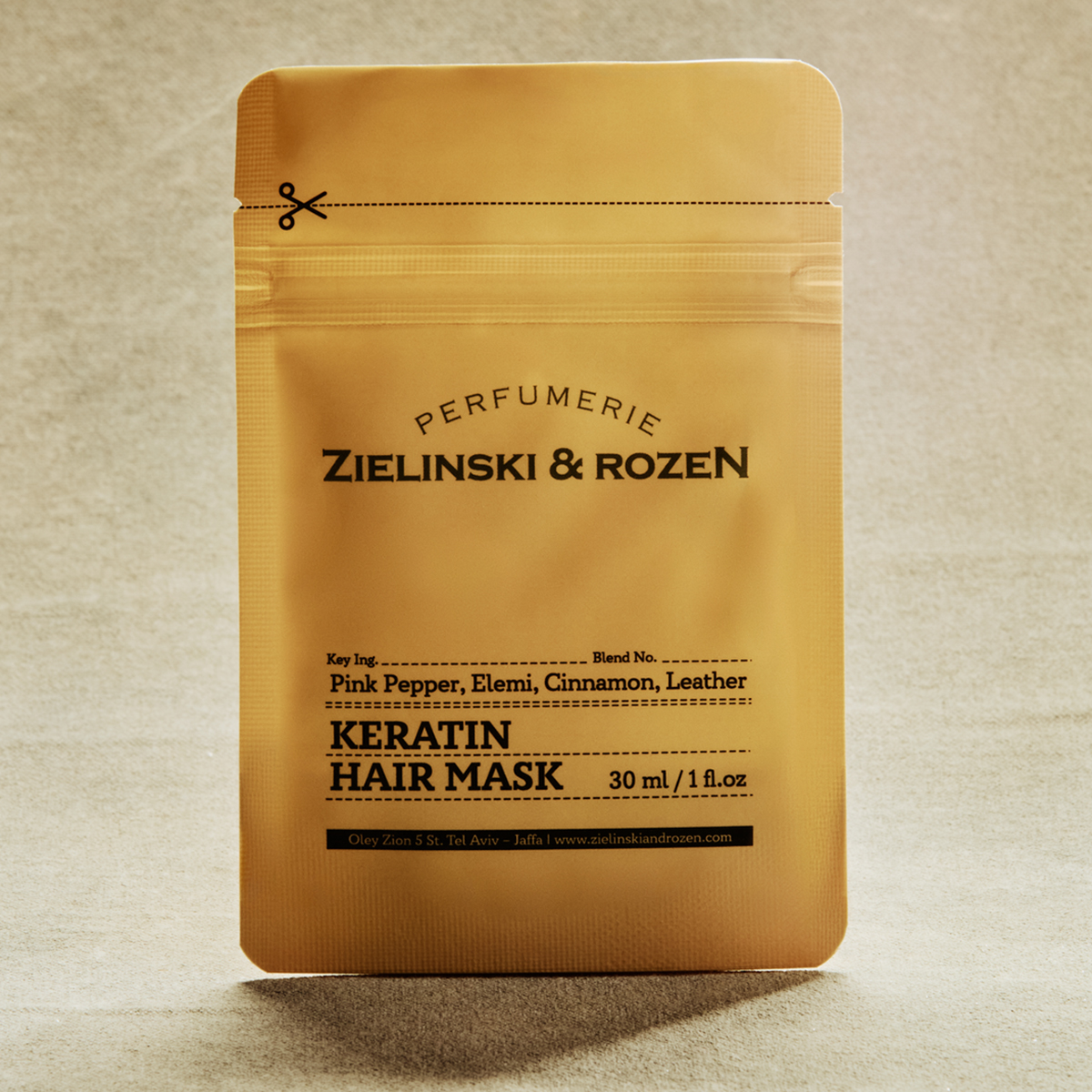 Zielinski & Rozen Keratin Hair Mask Pink Pepper Elemi Cinnamon Leather 30ml - Intensive Keratin Treatment