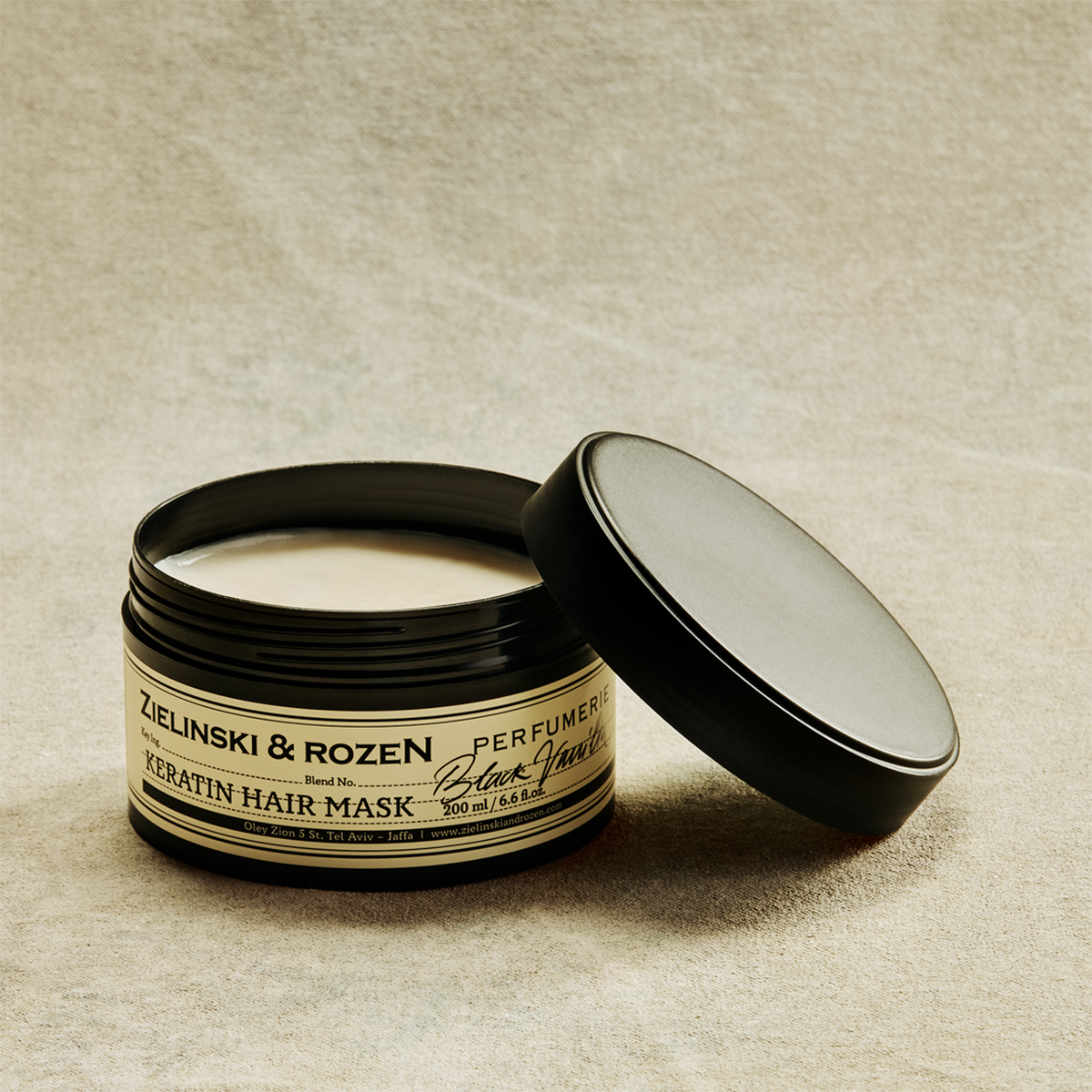 Zielinski & Rozen Keratin Hair Mask Black Vanilla 200ml - Gourmand with Keratin