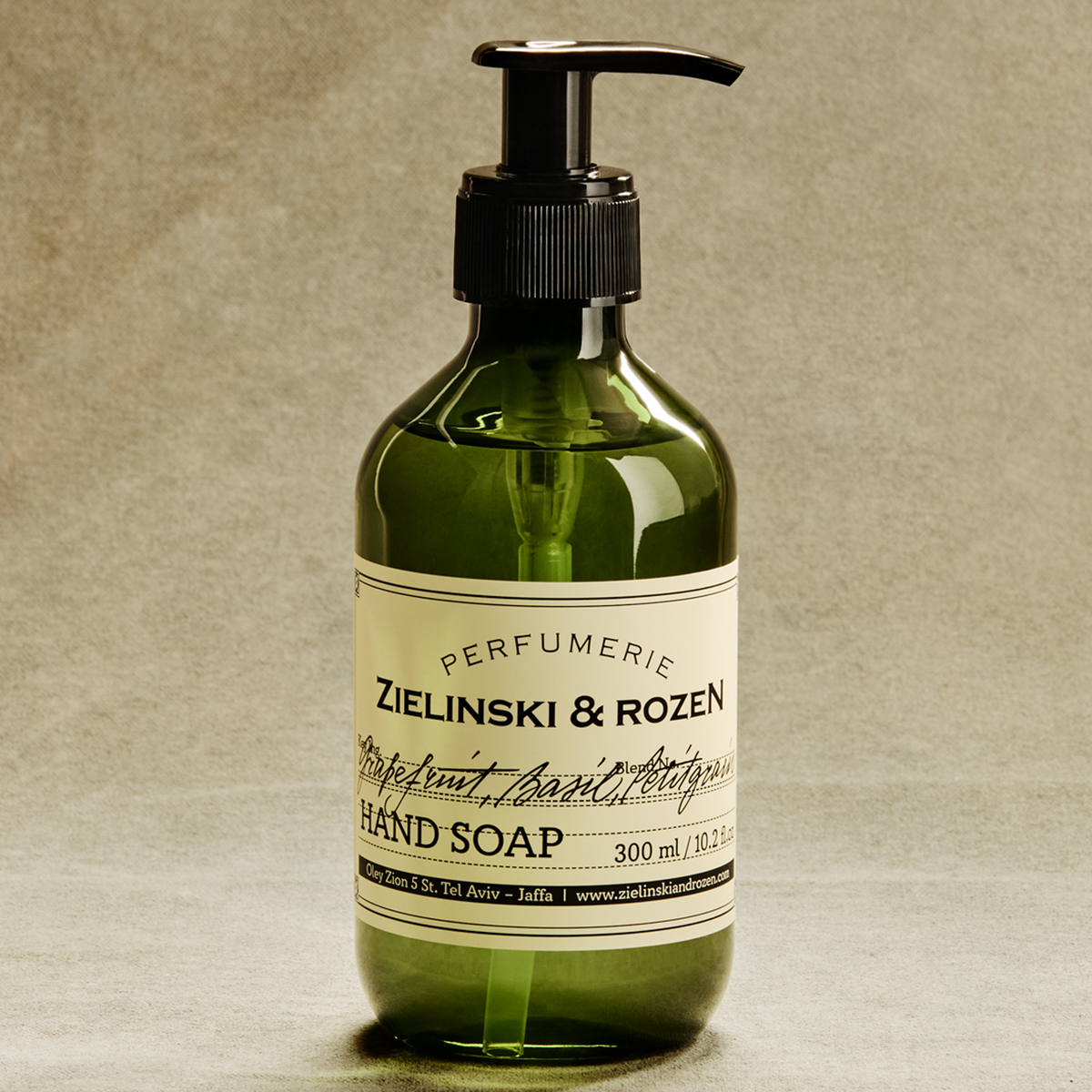 Zielinski & Rozen Liquid Soap Grapefruit Basil Petitgrain 300ml - Hand Soap with Natural Oils