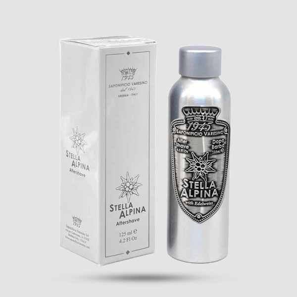 Aftershave Lotion - Saponificio Varesino - Stella Alpina - in aluminium bottle 125ml