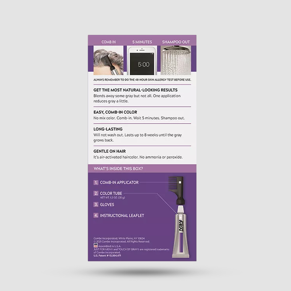 Just For Men Touch of Gray Dark Brown T45 40gr - Χρωμοσαμπουάν για Φυσική Μείωση Γκρίζων