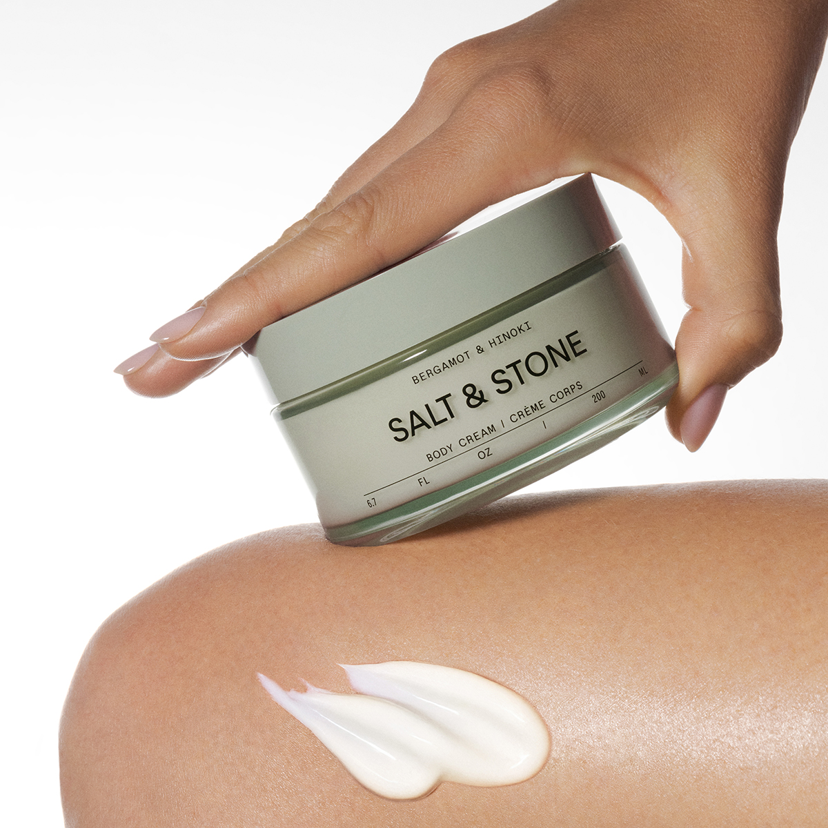 Salt & Stone Body Cream Bergamot & Hinoki 200ml - Ενυδατική Κρέμα Σώματος με Φύκια & Σκουαλάνιο