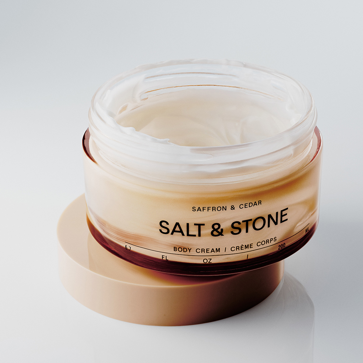 Salt & Stone Body Cream Saffron & Cedar 200ml - Ενυδατική Κρέμα Σώματος με Φύκια & Σκουαλάνιο