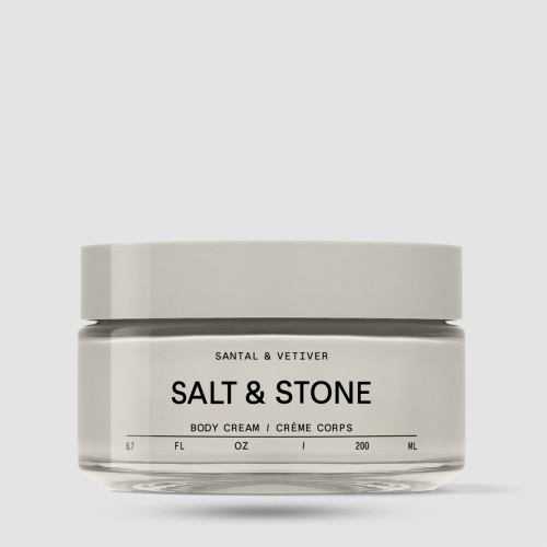 Salt & Stone Body Cream Santal & Vetiver 200ml - Ενυδατική Κρέμα Σώματος με Φύκια & Σκουαλάνιο
