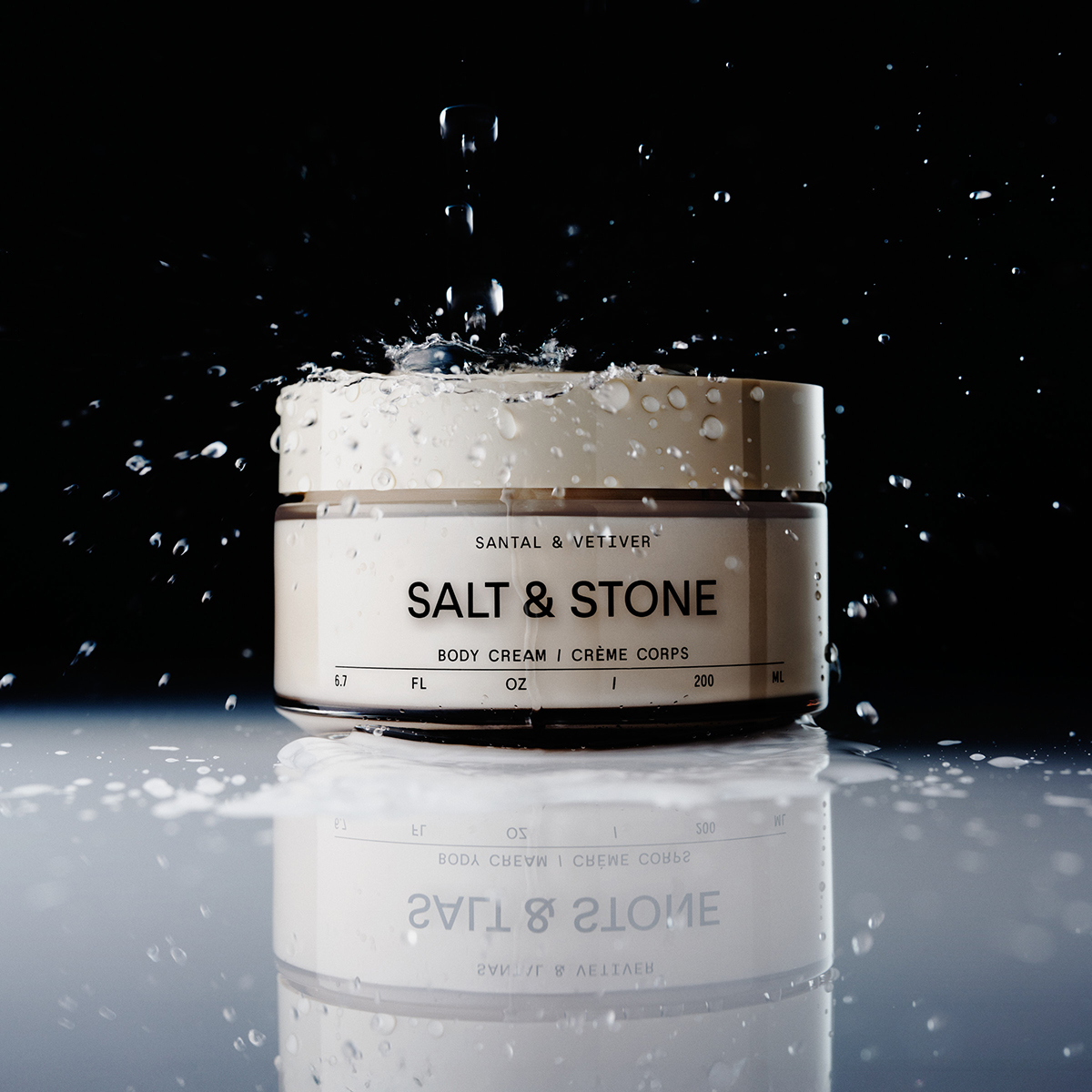 Salt & Stone Body Cream Santal & Vetiver 200ml - Ενυδατική Κρέμα Σώματος με Φύκια & Σκουαλάνιο