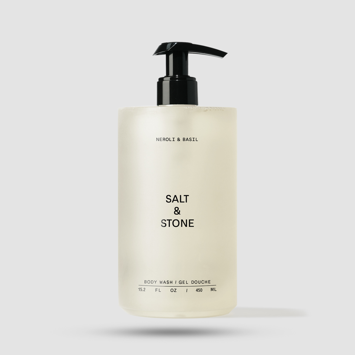 Salt & Stone Body Wash Neroli & Basil 450ml - Αφρόλουτρο με Υαλουρονικό Οξύ & Πρεβιοτικά