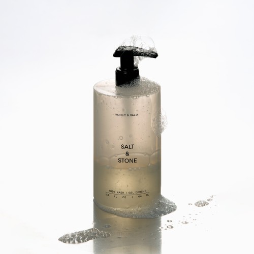 Salt & Stone Body Wash Neroli & Basil 450ml - Αφρόλουτρο με Υαλουρονικό Οξύ & Πρεβιοτικά