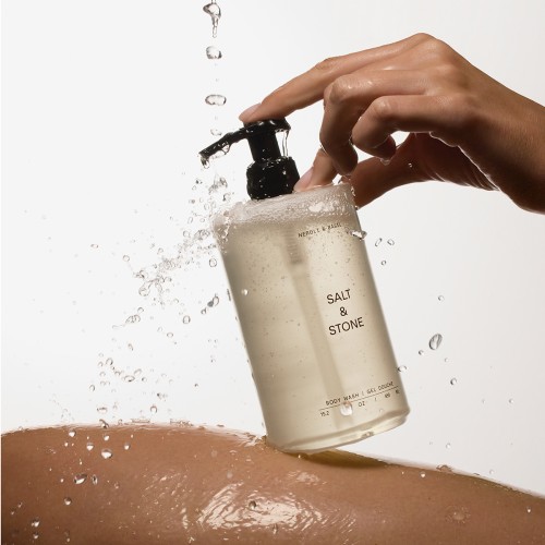 Salt & Stone Body Wash Neroli & Basil 450ml - Αφρόλουτρο με Υαλουρονικό Οξύ & Πρεβιοτικά