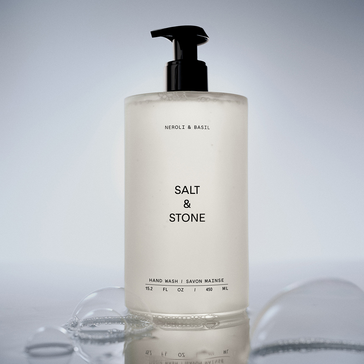 Salt & Stone Body Wash Neroli & Basil 450ml - Αφρόλουτρο με Υαλουρονικό Οξύ & Πρεβιοτικά