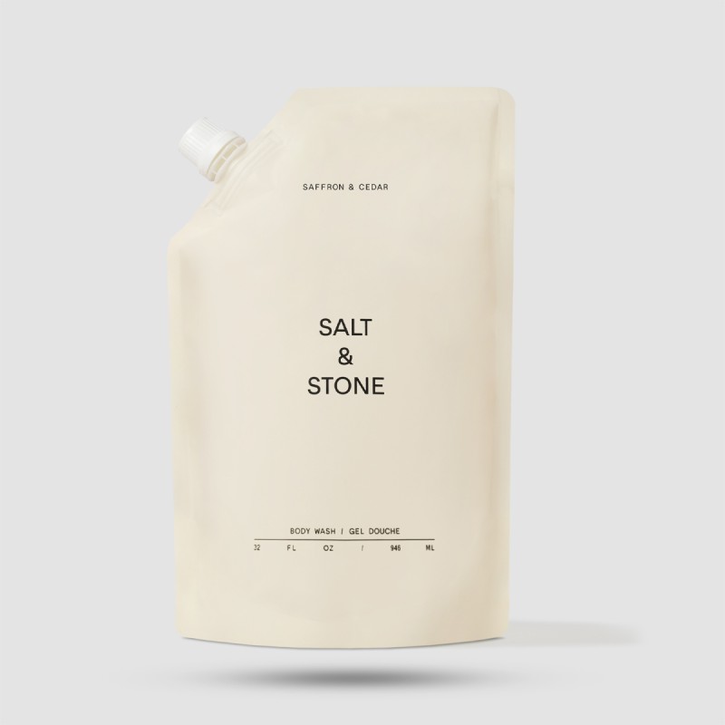 Αφρόλουτρο Refill  - Salt And Stone - Saffron & Cedar 946ml