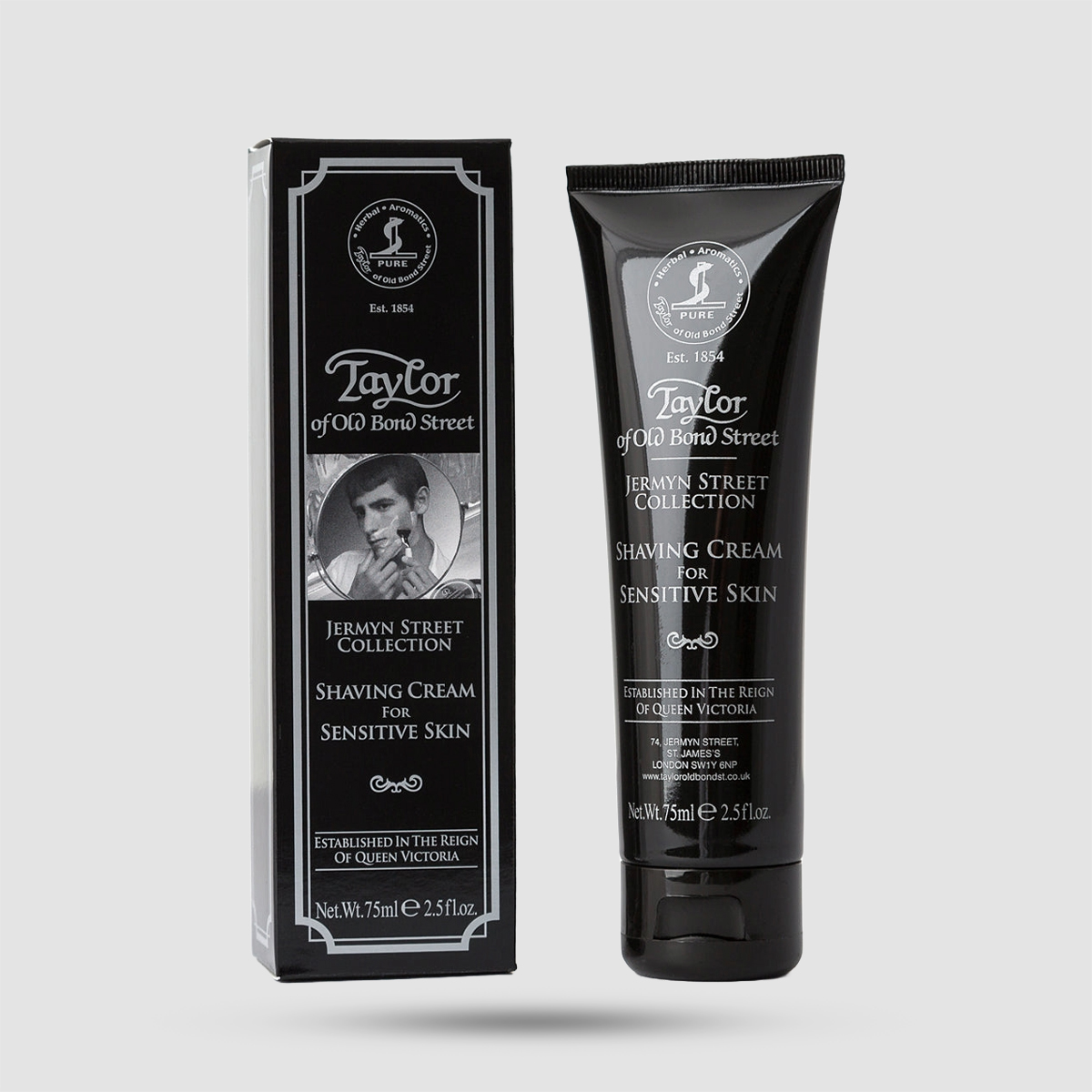 Taylor of Old Bond Street Jermyn Street Shaving Cream 75ml - Κρέμα Ξυρίσματος Ευαίσθητου Δέρματος