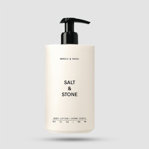 Salt & Stone Body Lotion Neroli & Basil 450ml - Fast-Absorbing Lotion with Seaweed & Niacinamide