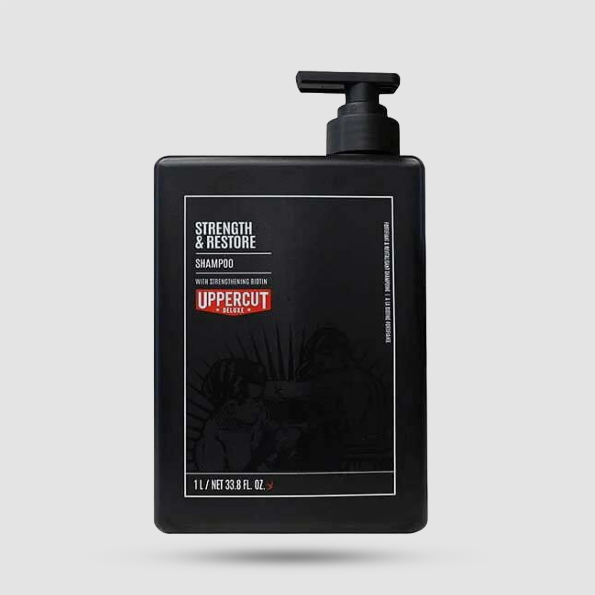 Uppercut Deluxe Strength & Restore Shampoo 1000ml - Σαμπουάν Ενδυνάμωσης με Βιοτίνη & Καφεΐνη