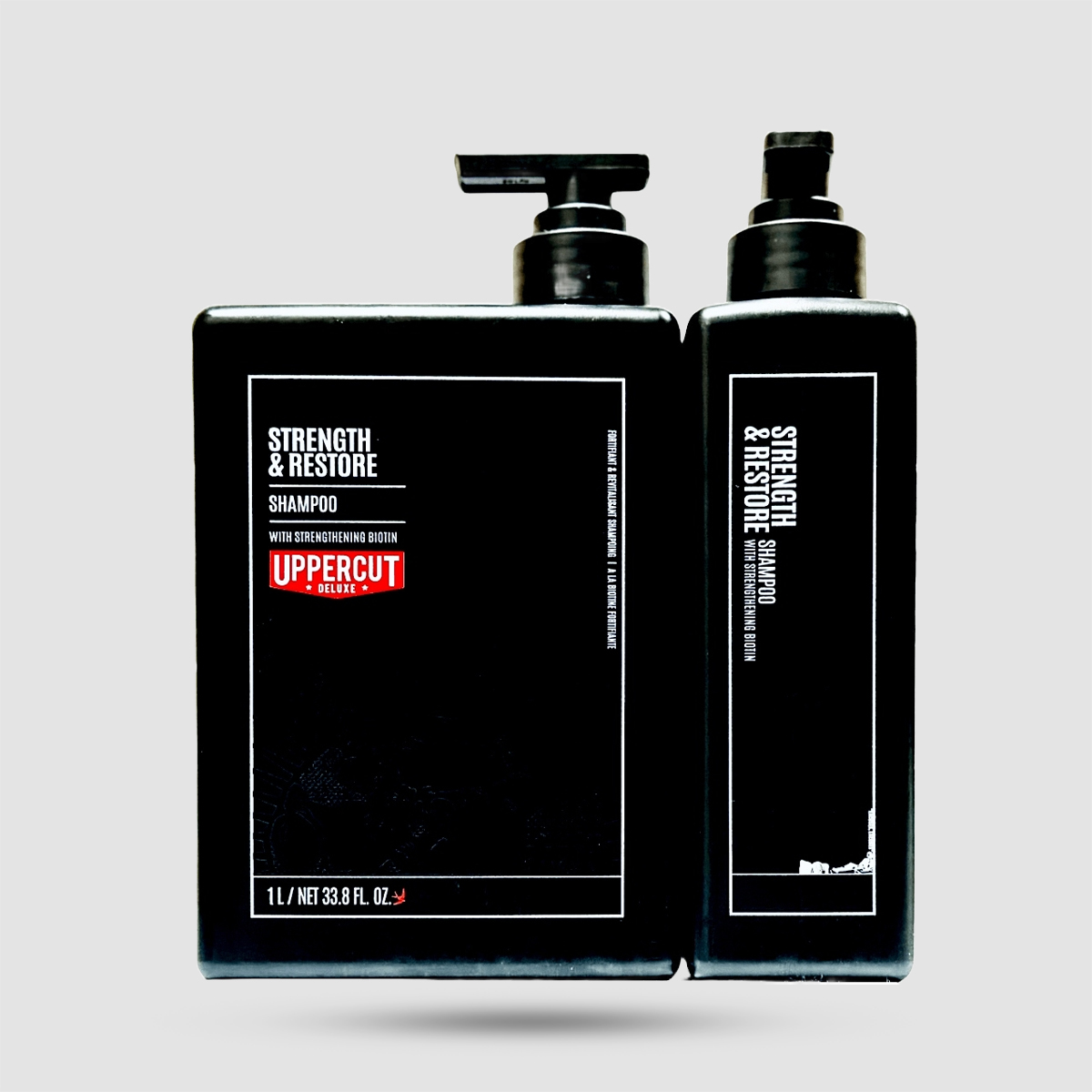 Uppercut Deluxe Strength & Restore Shampoo 1000ml - Σαμπουάν Ενδυνάμωσης με Βιοτίνη & Καφεΐνη