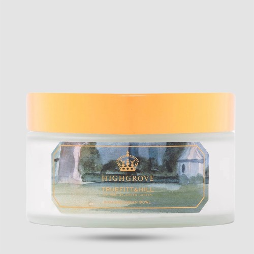 Truefitt & Hill Highgrove Luxury Shaving Cream 190g - Glycerin-Based Cream in Bowl with Cedar & Lavender