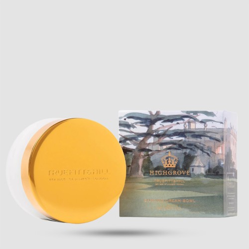Truefitt & Hill Highgrove Luxury Shaving Cream 190g - Glycerin-Based Cream in Bowl with Cedar & Lavender