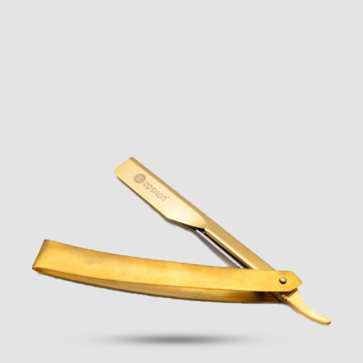 Epsilon Sand Gold Shaving Razor with Leather Pouch - Gold Injection Razor