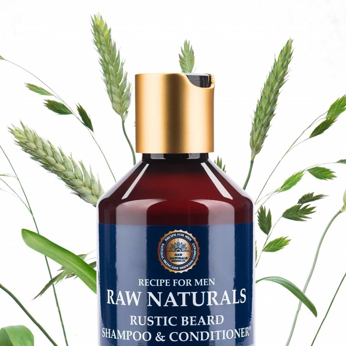 Raw Naturals Rustic Beard Shampoo & Conditioner 250ml - 2-σε-1 Σαμπουάν Γενειάδας Vegan