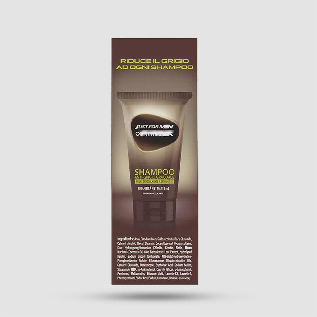 Just For Men Control GX Shampoo 118ml - Σαμπουάν σταδιακής βαφής για γκρίζα μαλλιά με κερατίνη